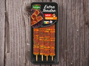 4 Brochettes Boeuf Extra Tendre Nature Socopa